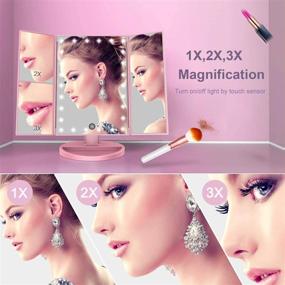 img 3 attached to 💄 Optimized for SEO: BESTOPE PRO HZ070G Makeup Mirror, Rose Gold, Complete 3 Piece Set