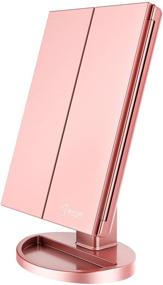 img 4 attached to 💄 Optimized for SEO: BESTOPE PRO HZ070G Makeup Mirror, Rose Gold, Complete 3 Piece Set