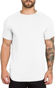 img 4 attached to Athlemon Muscle Hipster Longline T Shirt - Men's Clothing for Ultimate T-Shirts & Tanks