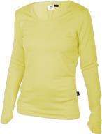 👚 premium merino 365 women's long sleeve top: 100% new zealand merino, thumbloops logo