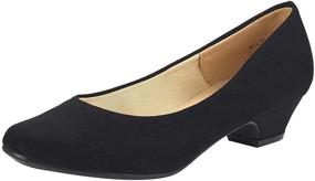 img 4 attached to 👠 Stylish and Comfortable Women's Mila Low Chunky Heel Pump Shoes by DREAM PAIRS