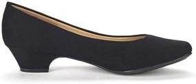 img 1 attached to 👠 Stylish and Comfortable Women's Mila Low Chunky Heel Pump Shoes by DREAM PAIRS