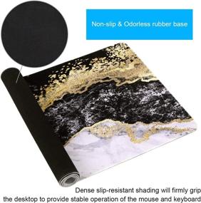 img 1 attached to 🖱️ Anyshock Desk Mat, Extended Gaming Cute Mouse Pad 35.4&#34; x 15.7&#34; XXL Laptop Beauty Mousepad with Stitched Edges, Non-Slip Base, Waterproof Computer Desk Pad for Office, Home, Girls, Men - Abstract Design