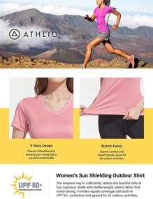 img 2 attached to Stay Protected and Stylish with ATHLIO Women's Outdoor Workout Swimwear and Cover Ups