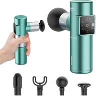 💆 sportneer mini massage gun - lcd screen smart massager with adjustable handle, deep tissue electric back massager - portable percussion muscle body massager gun, ultra small & quiet logo