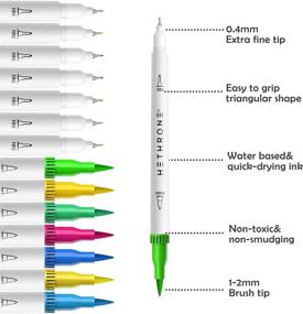 img 3 attached to 🎨 Vibrant Hethrone Markers for Adult Coloring - 72 Color Dual Tip Brush Pens Unleash Creativity