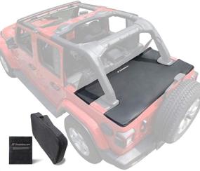 img 4 attached to Shadeidea Tonneau Cover for Jeep Wrangler JLU (2018-Current): 4 Door Rear Trunk Cargo Vinyl Cover JL Unlimited Tailgate Ton Cover in Black with 3-Year Warranty