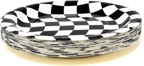 img 3 attached to Checkered Racing Party Supplies: Tableware Set with Plates, Cups, Napkins – Perfect for Racecar Themed Birthday Party!