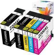 🖨️ ms deer compatible pgi-2200xl pigment ink cartridges for maxify mb5320 mb5120 printers - 5-pack (2 black, 1 cyan, 1 magenta, 1 yellow) logo