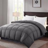 🌟 star's trip all-season queen comforter: fluffy dark grey bedding, 88"x88 logo