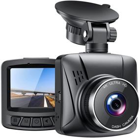 img 4 attached to 📹 4К автомобильная видеокамера с GPS, 2-дюймовый ЖК-дисплей UHD 2160P видеорегистратор для автомобиля, 170° широкоугольная передняя камера с функцией G-сенсора, WDR, циклической записью, балансом белого, Travelapse