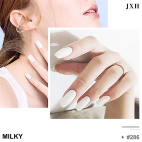 img 2 attached to 💅 Гель-лак для ногтей JXH: 15 мл молочно-белого цвета, смывается лак для ногтей для салона и домашнего использования.