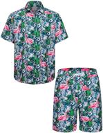 fohemr flamingo patterned tropical x large men's active wear: stylish and comfortable apparel for the active lifestyle logo
