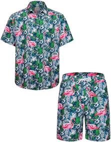 img 4 attached to Fohemr Flamingo Patterned Tropical X Large Men's Active Wear: Stylish and Comfortable Apparel for the Active Lifestyle