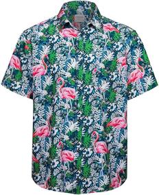 img 2 attached to Fohemr Flamingo Patterned Tropical X Large Men's Active Wear: Stylish and Comfortable Apparel for the Active Lifestyle