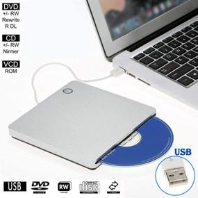 img 4 attached to 📀 Versatile USB3.0 External CD DVD Drive Burner Player: Portable Slim Automatic Slot-loading Superdrive for Windows & Mac OS (DVD2.0)