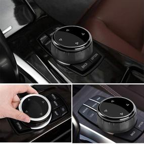 img 1 attached to 🚘 Накладка на мультимедийную ручку WonVon: Стильное украшение для интерьера автомобиля BMW F10 F20 F30