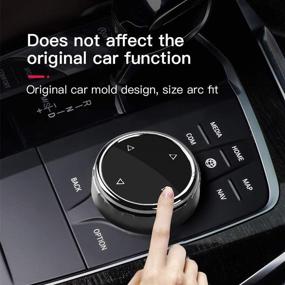 img 2 attached to 🚘 Накладка на мультимедийную ручку WonVon: Стильное украшение для интерьера автомобиля BMW F10 F20 F30