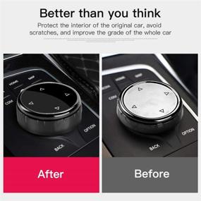 img 3 attached to 🚘 Накладка на мультимедийную ручку WonVon: Стильное украшение для интерьера автомобиля BMW F10 F20 F30