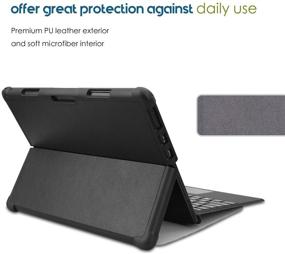 img 2 attached to 📱 ProCase Surface Pro X Case: Ultra Slim Smart Cover Stand for Surface Pro X 13" 2019, Black - Compatible with Keyboard (Case Only)