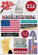 🏛️ karen foster design scrapbooking sticker sheet, washington dc - acid and lignin free logo