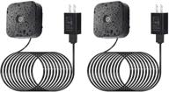 🔌 efficient 2pack power adapter for blink cameras with long 25ft weatherproof cable – black logo