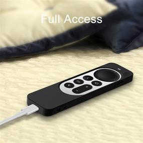 img 1 attached to 📺 Protective Silicone Cover with Lanyard for Apple TV 4K 6th Gen Siri Remote - Black