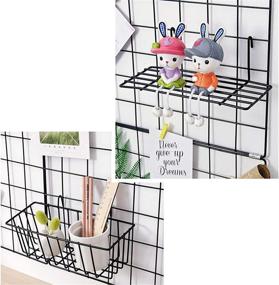 img 2 attached to 🧺 Enhance Your Grid Wall with GBYAN Grid Wall Basket - Ideal Accessories for Organized Wall Panels, 2 Pack