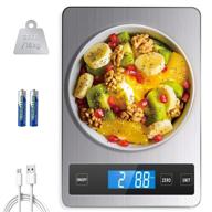 🍳 howeifull 33lb rechargeable digital food scale for precise cooking and baking - 5 units, tare function, stainless steel design logo