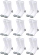 🧦 cooraby 15 pack boys' crew socks: classics ribbed support athletic kids socks - buy now! logo