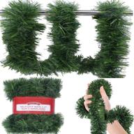 🎄 premium quality 50-foot soft green garland for christmas decorations - non-lit soft green holiday decor for indoor or outdoor use - ideal home garden artificial greenery/wedding party decorations logo