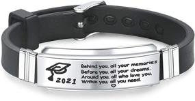 img 4 attached to KOORASY Graduation Bracelet 2021 – Inspirational Gift for Him, College & High School Graduates, Class of 2021 Students