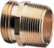 💼 nelson 855714-1001 industrial double-male brass pipe and hose fitting for 3/4-inch female connection, gold logo