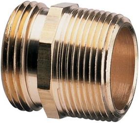 img 1 attached to 💼 Nelson 855714-1001 Industrial Double-Male Brass Pipe and Hose Fitting for 3/4-Inch Female Connection, Gold