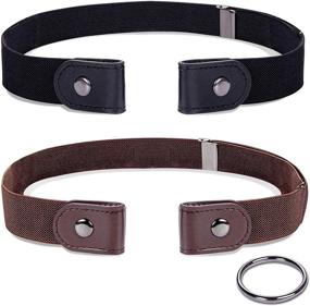 img 4 attached to Invisible Stretch Buckle Elastic Belts: Must-have Women's Accessory for Perfect Fit