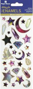 img 1 attached to 🌟 Paper House Productions Stargazer Faux Enamel Stickers - 3 Pack, 3 Count: Add Stellar Charm to Your Crafts!