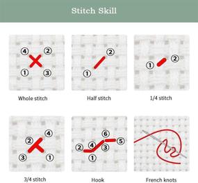 img 1 attached to 🧵 Chinese Cross Stitch Kits Gift - 14CT Stamped & Printed Starter Embroidery Kits with Easy Patterns for DIY Embroidery - The Snowy Night of Christmas - (21.6×14.6 inch)