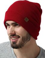 cuffed knit beanie winter hats for men and women: warm, soft, and stretchy daily ribbed lightweight toboggan cap logo