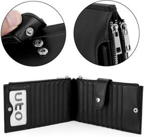 img 1 attached to 👛 Stylish UTO Wallet for Women: Leather Vegan, 19 Card Holder, Zipper Pockets, Cash Phone Coin Purse and Detachable Card Case - Black