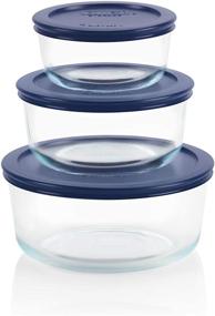 img 3 attached to 🍽️ Pyrex Simply Store Meal Prep Glass Containers (6-Piece Set, BPA-Free Lids, Oven-Safe) | Best Food Storage Solution