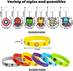 img 3 attached to 6Sisc Superhero Bracelets Keychains Party Favors Wristbands