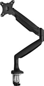 img 4 attached to 🖥️ Maximize Comfort and Productivity: StarTech.com Heavy Duty Ergonomic VESA Monitor Arm - Single Display, Full Motion, Height Adjustable, Aluminum - C-Clamp/Grommet- Black (ARMPIVOTHDB)