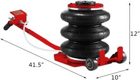 img 3 attached to 🚗 Powerful Bestauto Pneumatic Car Jack: Lifts up to 6600lbs, 16-inch Height