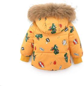 img 2 attached to REWANGOING Baby Girls Winter Warm 2pcs Fur Trim Hooded Puffer Down Jacket Snowsuit + Snow Ski Bib Pants Set Outfits