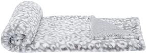 img 2 attached to 🐆 Amazon Basics Gray Snow Leopard Fuzzy Faux Fur Sherpa Throw Blanket, 50&#34;x60&#34;