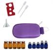 essential oil keychain carrying pipettes logo