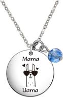 🦙 de&amp;ai mama llama charm necklace - animal mama llama jewelry for moms, grandmothers, women - perfect christmas & birthday gift logo