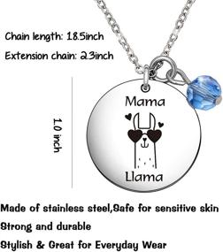 img 3 attached to 🦙 De&amp;ai Mama Llama Charm Necklace - Animal Mama Llama Jewelry for Moms, Grandmothers, Women - Perfect Christmas & Birthday Gift