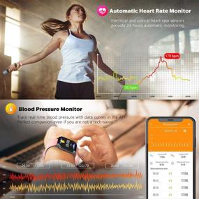img 2 attached to DoSmarter Fitness Watch: 1.3” Touch Screen Smartwatch with Heart Rate Blood Pressure Monitor, Waterproof Tracker - 10 Sport Modes, Step Calorie Counter, Sleep Tracking for Men & Women