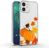 🎃 2020 iphone 12 mini case - slim clear pumpkin maple leaf silicone case | shockproof protective cover for iphone 12 mini logo